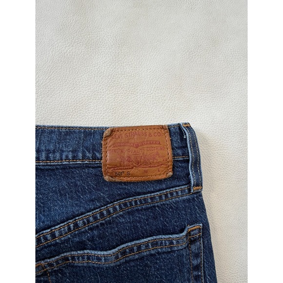 Levis Premium 501 S Skinny Jeans Dark Wash Indigo High Rise Womens 26 28x28 - Picture 9 of 9